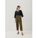 Zaldie Pleat Peg Leg Pants