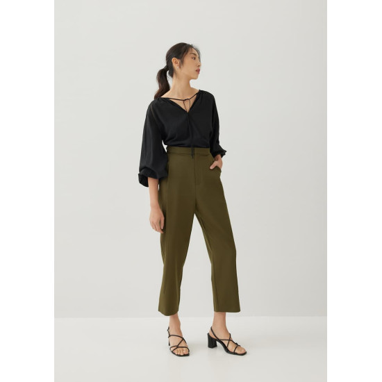 Zaldie Pleat Peg Leg Pants