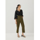 Zaldie Pleat Peg Leg Pants