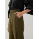 Zaldie Pleat Peg Leg Pants