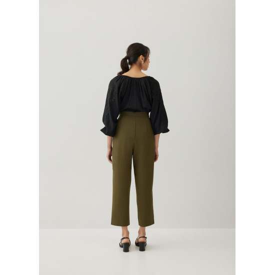 Zaldie Pleat Peg Leg Pants