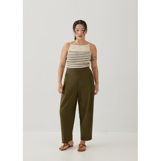 Zaldie Pleat Peg Leg Pants