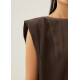 Lianne Shoulder Padded Pleated Top