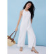 Round Neck Straight Leg Jumpsuit