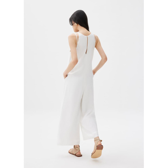 Round Neck Straight Leg Jumpsuit