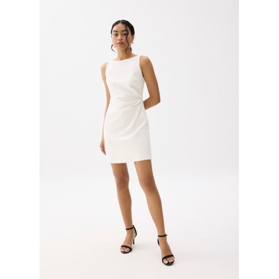 Linh Boat Neck A-line Mini Dress