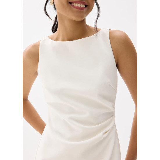 Linh Boat Neck A-line Mini Dress