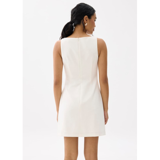 Linh Boat Neck A-line Mini Dress