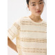 Relaxed Broderie Round Neck Tee