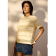 Relaxed Broderie Round Neck Tee