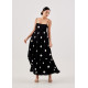 Flyn Polka Dot Babydoll Maxi Dress