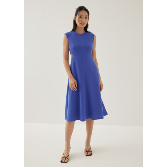 Wenna Textured Fit & Flare Midi Dress