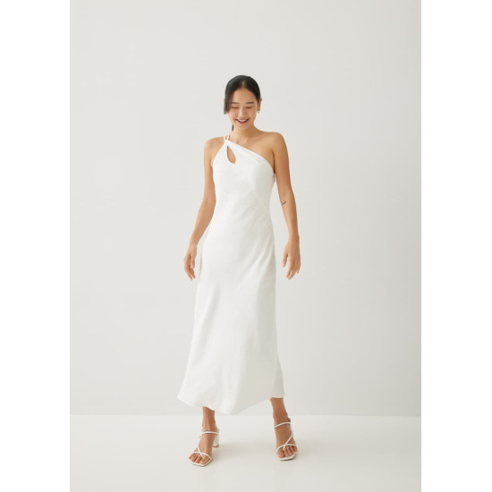 Charlita Linen Column Midaxi Dress