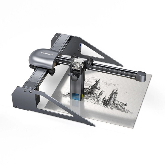  New ATOMSTACK P7 M40 Portable Laser Engraving Machine Cutter Wood Cutting Design Desktop DIY Laser Engraver New Eye Protection Design Upgrated Ultra-Fine Laser Focal Area