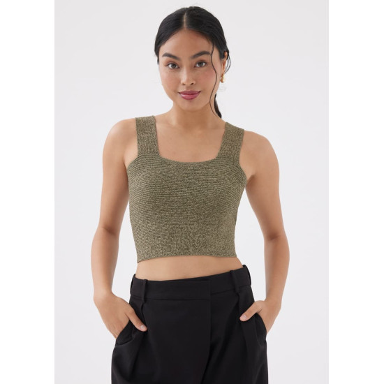 Ansley Knit Reversible Crop Top