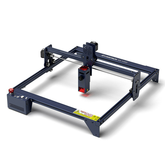  ATOMSTACK A5 M50 APP Control Dual-Laser Laser Engraving Cutting Machine Laser Engraver Cutter 5.5W Output Power Fixed-Focus 304 Mirror Stainless Steel Engraving DIY Laser Marking for Metal Wood Leather Vinyl