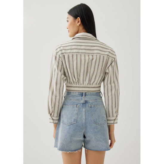 Felize Striped Twist Front Shirt