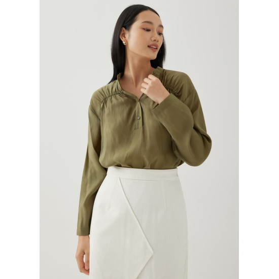 Meryn Mandarin Collar Blouse