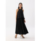 Pleated Trapeze Maxi Dress