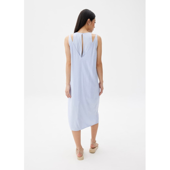 Linen Shift Midi Dress