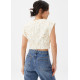 Floral Broderie V-neck Crop Top