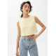 Liana Linen Crop Shell Top