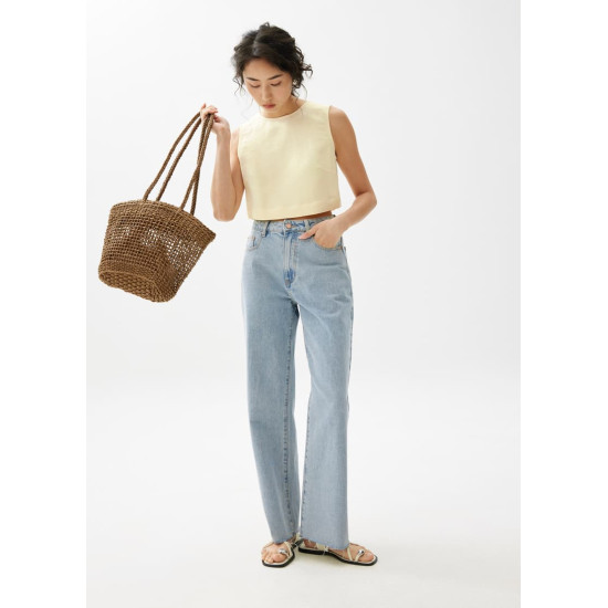 Liana Linen Crop Shell Top