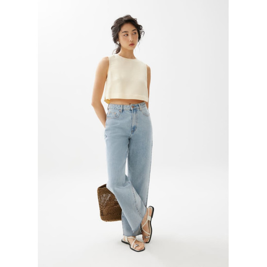 Liana Linen Crop Shell Top