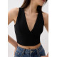 Wen Padded V-neck Crop Top