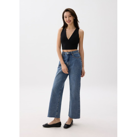 Wen Padded V-neck Crop Top