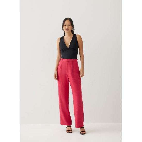 Janeth Textured Straight Leg Pants