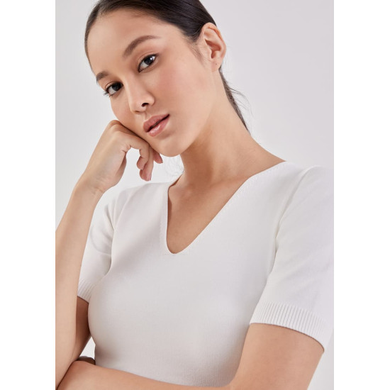 Lori Knit Crop Sleeve Top