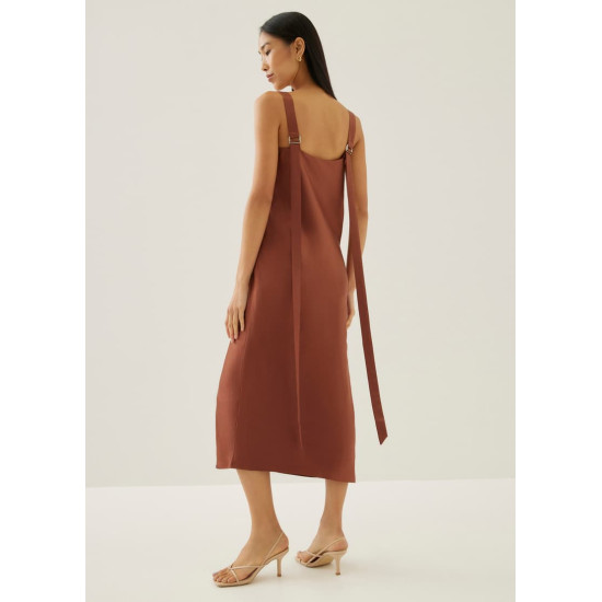 Mariette Satin Column Midaxi Dress