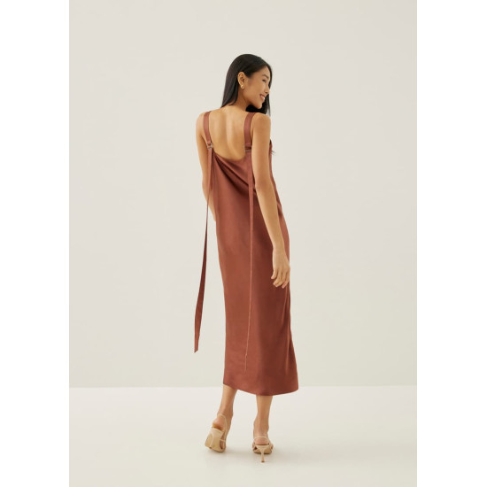 Mariette Satin Column Midaxi Dress