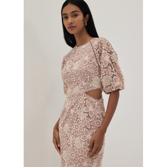 Venus Lace Cut Out Midi Dress