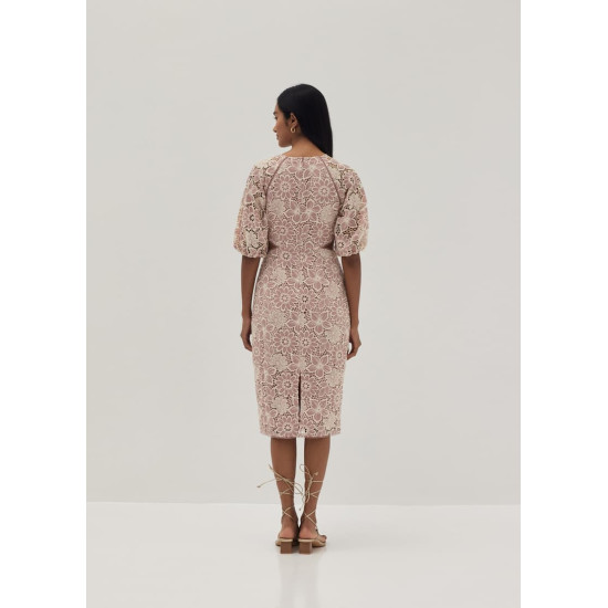 Venus Lace Cut Out Midi Dress