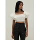 Mckenzie Ruffle Sleeve Bustier Crop Top