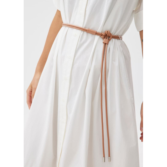 Belted Cotton Shirt Dress