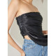 Valrie Asymmetric Ruched Tube Top