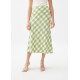 Gingham A-line Midaxi Skirt