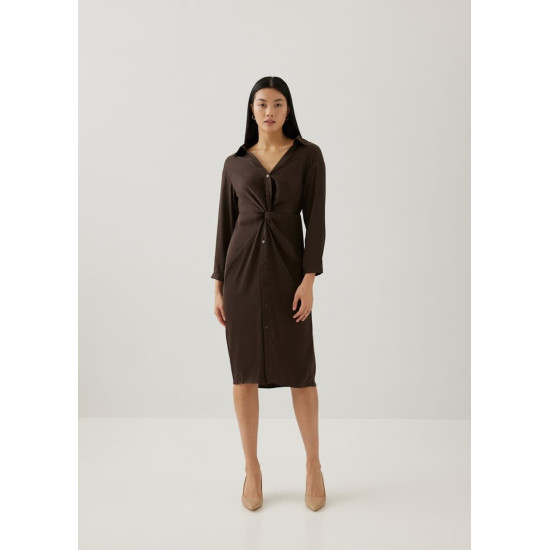 Correa Relaxed Front Twist Shirt Dress