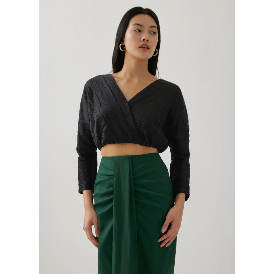 Coeli Elastic Crinkled Wrap Top