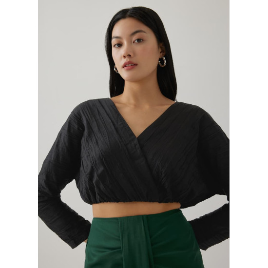 Coeli Elastic Crinkled Wrap Top