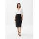 Belted Front Wrap Column Midi Skirt