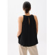 Pleated Round Neck Shell Top