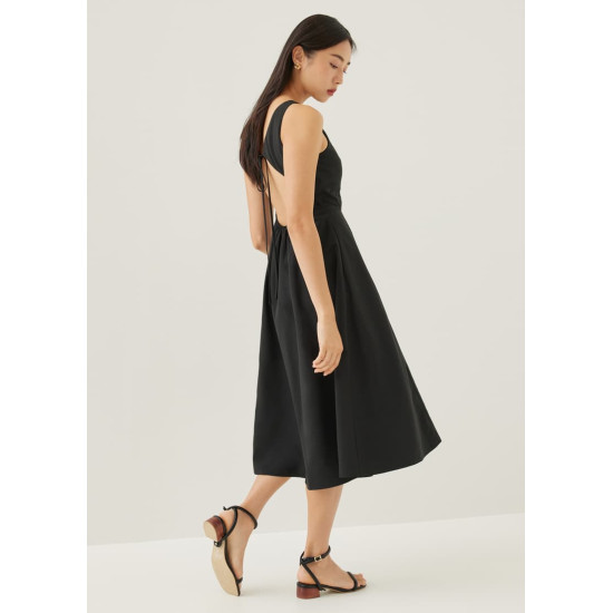 Jica Padded Fit & Flare Midi Dress