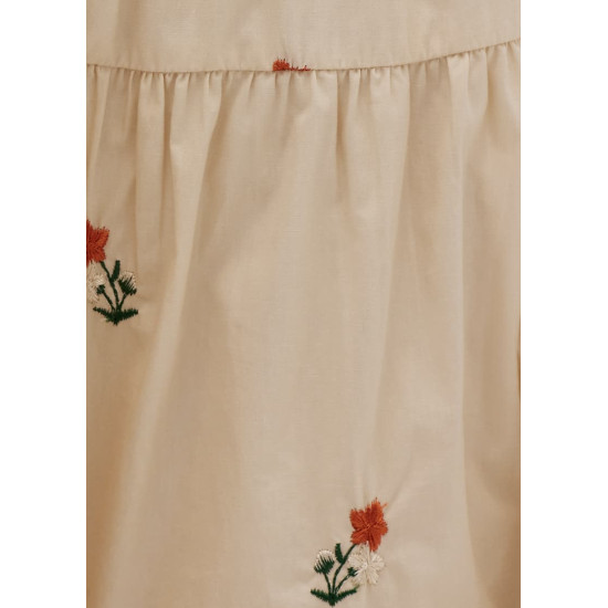 Reece Padded Embroidered Midi Dress