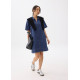 Denim Collared Trapeze Dress