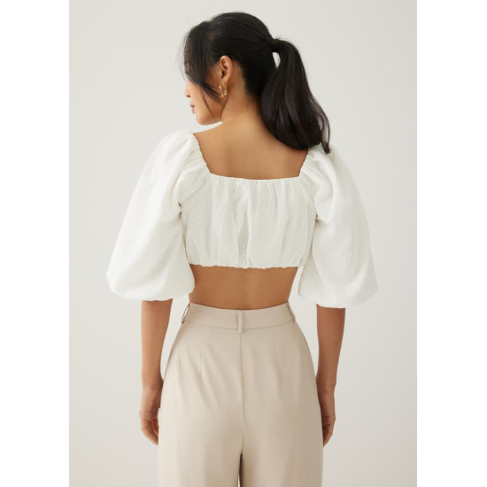 Felly Square Neck Puff Sleeve Top