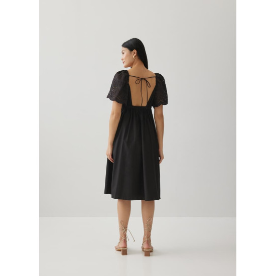 Gwen Padded Broderie Sleeve Dress